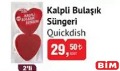 QUİCKDİSH KALPLİ BULAŞIK SÜNGERİ 2'Lİ